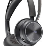 HP Poly Auriculares USB-C-C Poly Voyager Focus 2 Con Certificación Para Microsoft Teams + Adaptador USB-C/A + Soporte De Carga
