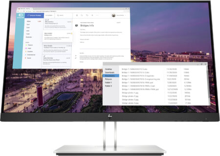 HP E-Series E23 G4 monitor de computadora 58.4 cm (23″) 1920 x 1080 Pixeles Full HD LCD Negro, Plata