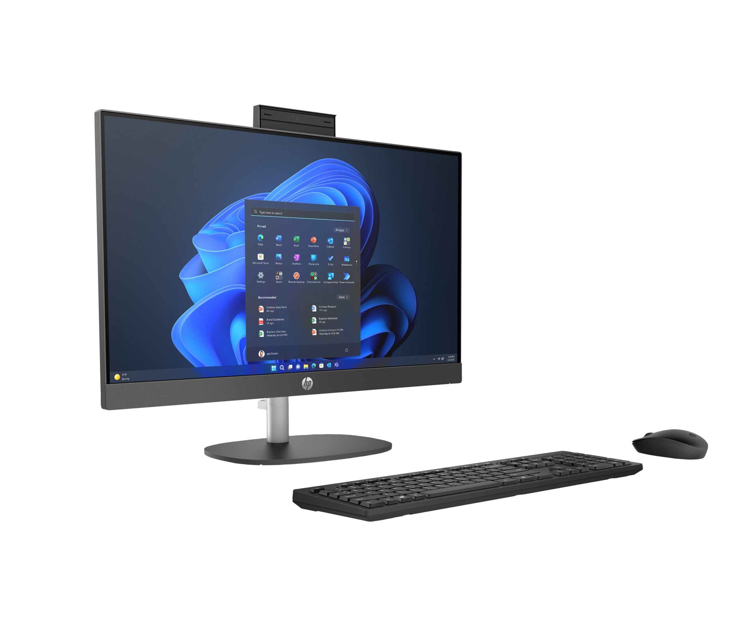 Aio Hp Proone 245 G10 23.8" Amd Athlon Silver 7120u/2.40ghz/4gb/128gb Ssd/win 11 Home/color Negro/a4gp3la