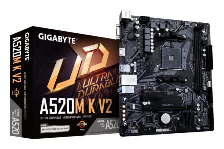 Mb Gigabyte A520M K V2 Socket-Am4/HDMI/2Xddr4/64Gb/Microatx/SATA/AMD/USB