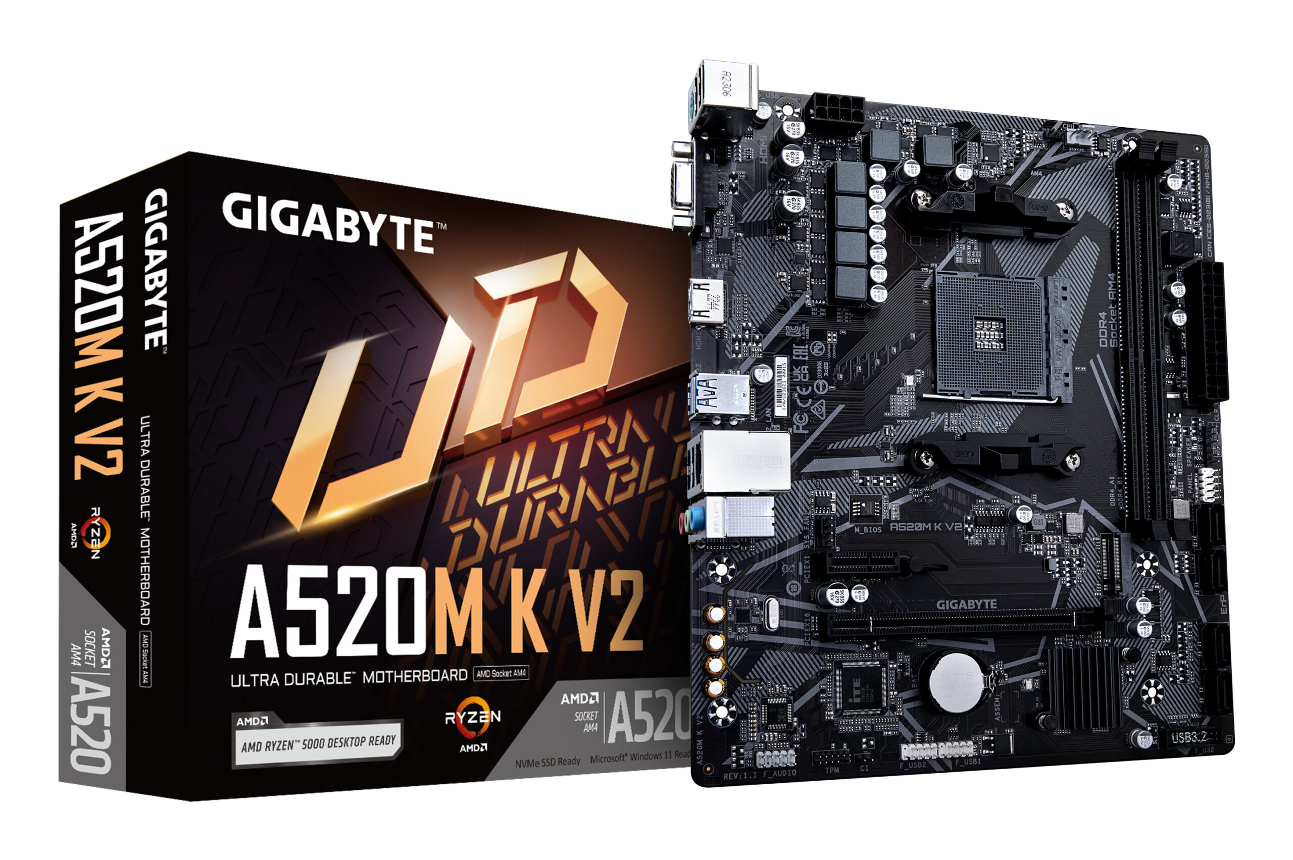 Mb Gigabyte A520m K V2 Socket-am4/hdmi/2xddr4/64gb/microatx/sata/amd/usb