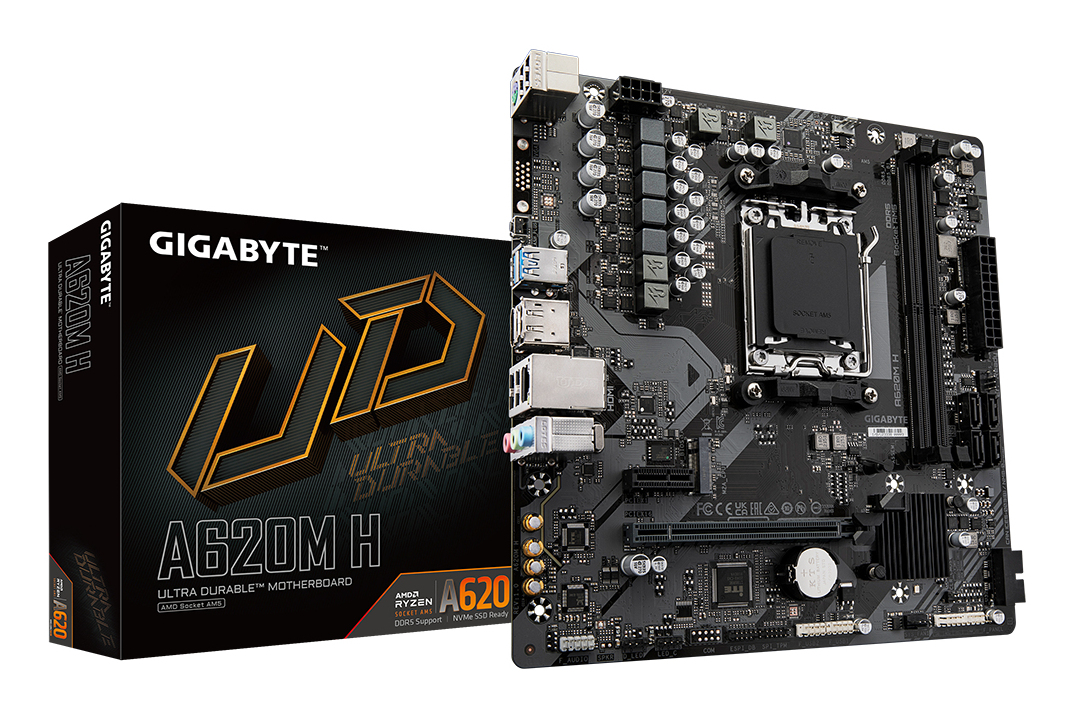 Mb Gigabyte A620m H Socket Am5/2xddr5 6400mhz/hdmi/dp/micro Atx