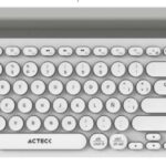 Teclado Inalambrico Acteck Inspire Comp Ti695/Bluetooth/Español/Soporte Para Dispositivo/Blanco, AC-934213
