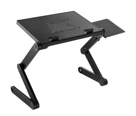 Soporte Elevador Para Laptop 18″ Acteck AC-934558, Hasta 10Kg, Despliegue Tipo Tijera, Portatil, 3 Niveles Ajustable, Color Negro