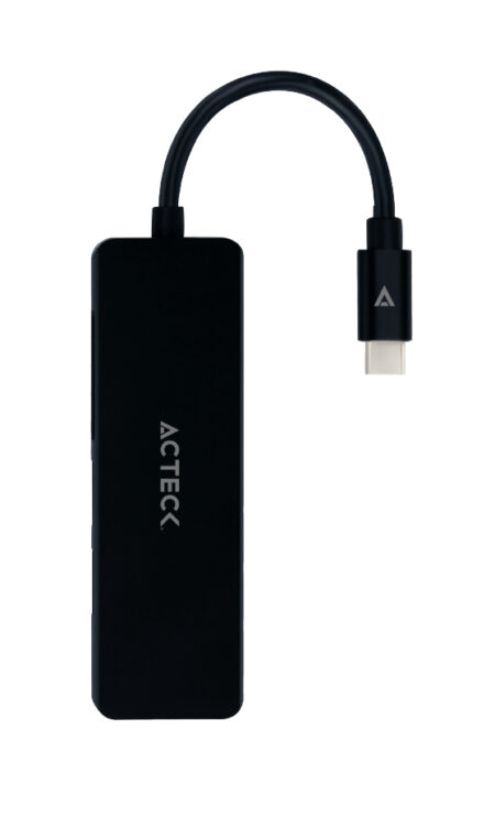 Hub USB C 5 En 1 Acteck AC-934633 Gate 5 Dh640 4Khdmi + 1Xusb A 3.0 + 1Xusb A 2.0 + Tf/SD Negro