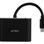 Adaptador USB-C A HDMI+VGA Acteck AC-934657 Shift Plus Av420/4K/10 Cm/Para Video Hasta 4K