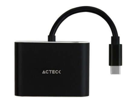 Adaptador USB-C A HDMI+VGA Acteck AC-934657 Shift Plus Av420/4K/10 Cm/Para Video Hasta 4K