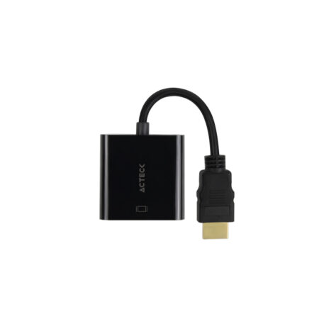 Adaptador HDMI A VGA Acteck AC-934756 Hift Plus Av400 Para Video Macho A Hembra/Color Negro