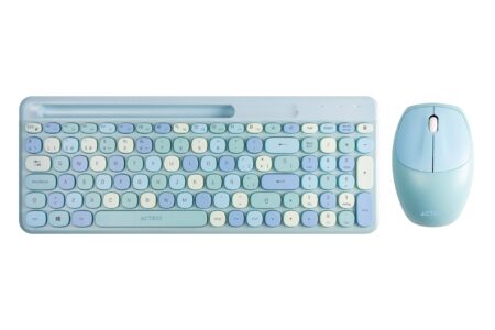 Kit Teclado Y Mouse Inalambrico Acteck Creator Chic Colors Mk470/1600Dpi/2.4Hz/USB/Azul, AC-935197