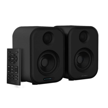 Bocinas Alambrico/Inalambrico Acteck AC-935890 Dynamic Exact Bs650, Bluetooth, 2.0 Canales, 50W Rms, USB, Color Negro, 2 Piezas