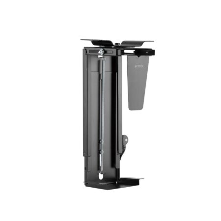 Soporte De Escritorio Para CPU Acteck AC-936613 Vault Bow Pro Bc434, Rotacion Ajustable 180°, Soporta Hasta 10Kg, Color Negro