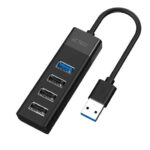 Hub Port X4 Dh422 4 En 1 Acteck AC-937061 Entrada USB A/1Xusb 3.0/3Xusb 2.0 /Color Negro