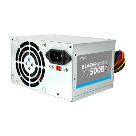 Fuente De Poder 500W Acteck AC-938150 Blazar Basic Ft500B/20+4 Pin ATX/80Mm/Color Blanco