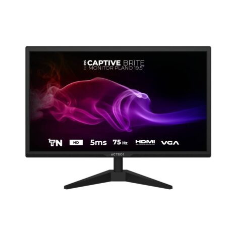 Monitor 19.5″ Acteck AC-939409 Captive Brite Cb195, HD/75 Hz/HDMI/VGA/Color Negro