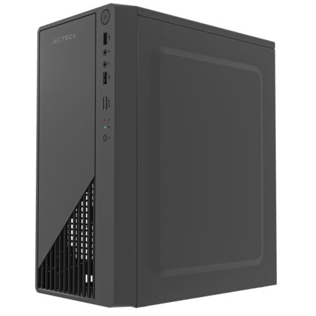 Gabinete Acteck Kioto Gc220F/Mini Torre/Fuente ATX 500W/Soporte Para Ventiladores/Color Negro/Micro ATX-Mini Itx/AC-939539