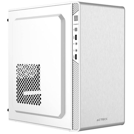 Gabinete Acteck Performance Ii Gi215F/Mediatorre/ Fuente ATX 500 W/2X USB 2.0/Full Metalico/Frente Solido/Color Blanco, AC-940047