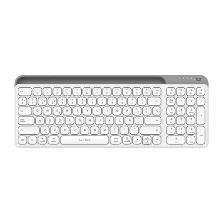 Teclado Inalambrico Acteck Inspire Trek Ti747 Teclas De Membrana/Español/Color Blanco/AC-940115