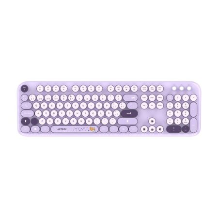 Kit Teclado Y Mouse Inalambrico Acteck Creator Chic K- Colors Mk485, Color Violeta, 2.4 Hmz, Diseño Vanguardista, Teclas De Membrana, AC-940214