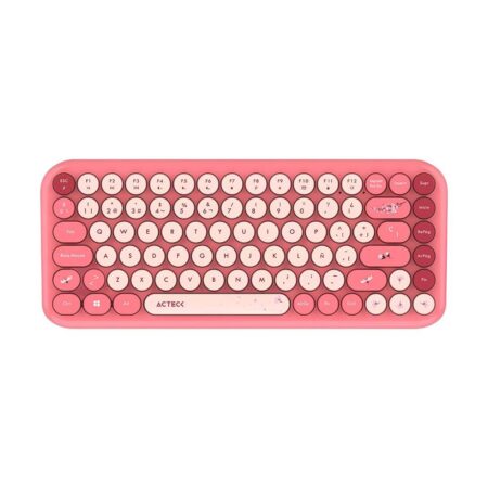 Kit Teclado Y Mouse Inalambrico Acteck Creator Chic K- Colors Mk480, Color Rojo, 2.4 Mhz, Diseño Vanguardista, Teclas De Membrana, AC-940245