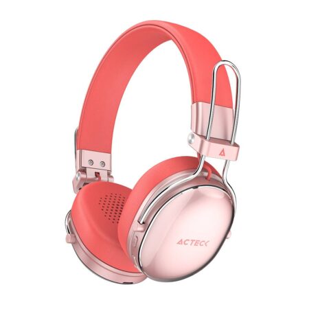 Audífonos Inalámbricos Bluetooth Luxe Chic Hp710 Acteck Elite Series Duración De Batería Hasta 30H – Color Salmon. AC-940894