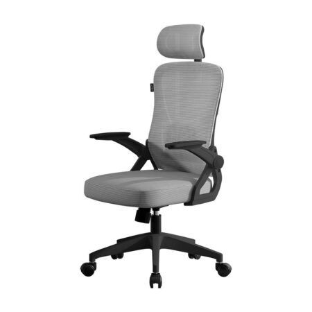 Silla De Oficina Ergonomica Acteck Flux Core Ec303Hr Color Gris/100Kg/Pp/Malla/Espuma De Alta Suavidad/Reposa Brazos Abatibles/AC-944168