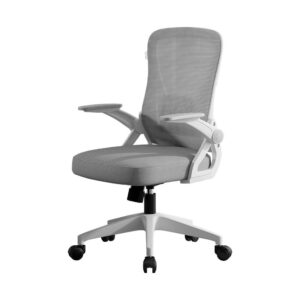 Silla De Oficina Ergonomica Acteck Flux Core Ec303/color Gris/100kg/pp/malla/espuma De Alta Suavidad/reposa Brazos Abatibles/ac-944175