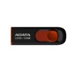 Adata USB 32Gb C008 Negro + Rojo Retractil Ac008-32G-Rkd