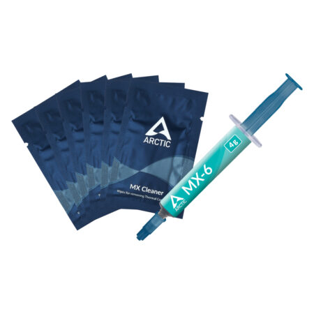 Pasta Termica Arctic Cooling Mx-6 4G Actcp00084A/-50 -150°C/Con 6 Toallitas Limpiadoras