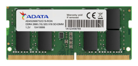 Memoria Adata Ad4S26668G19-Sgn – 8 Gb, DDR4, 2666 Mhz, So-Dimm