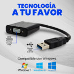 Convertidor Vorago Adp-200 USB A VGA Full HD