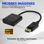 Adaptador Vorago Adp-300 Displayport A HDMI Full HD -