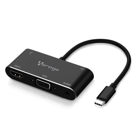 Convertidor Vorago 5 En 1 Adp-350 USB Tipo C A HDMI, VGA, USB 3.0, Jack 3.5Mm, Pd