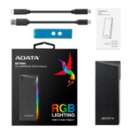 GAB. EXTERNO ADATA AEC700GU32G2-CGY XPG RGB PARA SSD M.2 USB 3.2 TIPO-C NEGRO