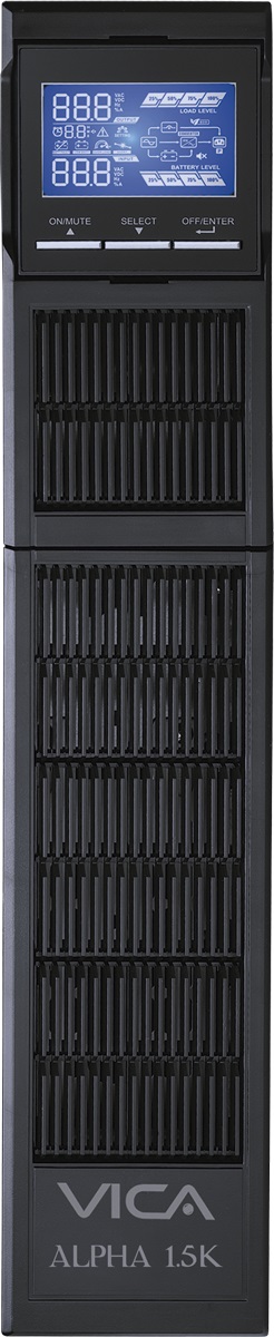 UPS Online Doble Conversión Rack Alpha 1.5K, 1500Va/1500W, 8 Nema 5-15R Protegidos, Entrada Nema 5-15P, 55/150Vca, Salida 100/110/115/120/127Vca, Snmp