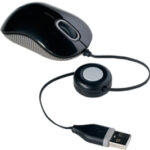 Mouse Mini USB Retractil 2.5Ft Plug And Play.windows Y Mac Negro