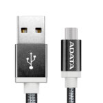 Cable Micro USB De 1M Y 2.4A Negro Adata Amucal-100Cmk-Cbk