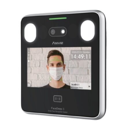 Control De Acceso Anviz An-Facedeep3/Con Deteccion De Cubrebocas/Soporta Hasta 6000 Usuarios/6,000Rfid/100,000 Registros/Modulo WiFi Y Conexion A La Nube/Negro
