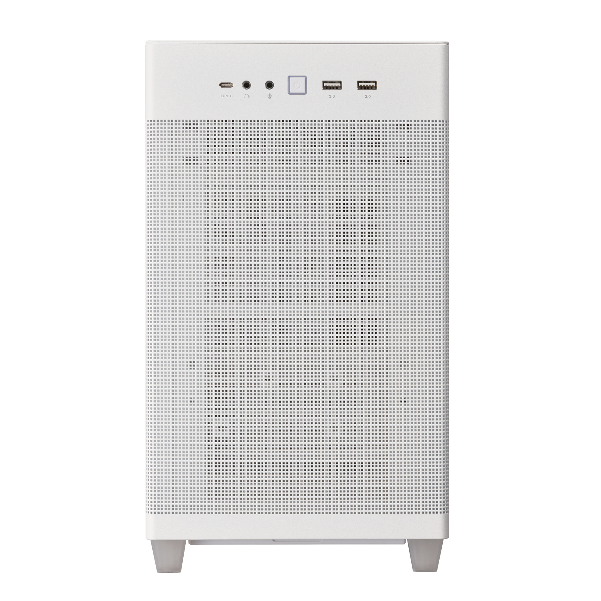 Gabinete Asus Ap201/wht/mesh Mini Torre,paneles De Malla,mini Itx,blanco, Sin Fan, Sin Fuente