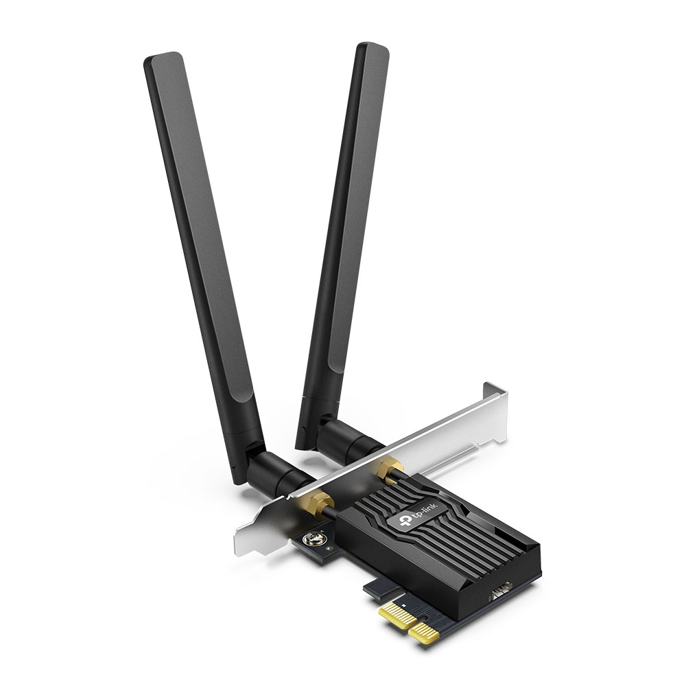 T/red Inalambrica Tp-link Archer-tx55e Doble Banda Ax3000 Mbps/wpa3/antena De Alta Ganancia/mu-mumo 2x2/soporte De Perfil Bajo/altura Completa/bluetooth 5.2/color Negro