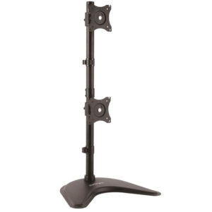 SOPORTE VERTICAL ACERO PARA 2 MONITORES BASE AJUSTABLE VESA