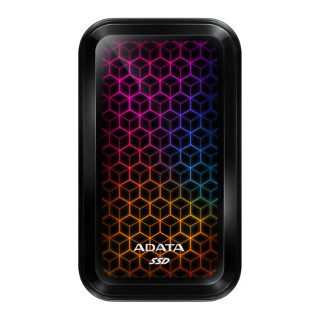 U. ESTADO SOLIDO EXTERNO USB-C 3.1 1TB ADATA ASE770G-1TU32G2-CBK RGB NEGRO