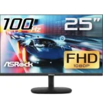 Monitor Gamer 24.5" Asrock Cl25Ff, Full HD 1080P/IPS/HDMI/VGA/100Mhz/Freesync/Negro