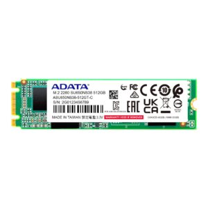 U. ESTADO SOLIDO SSD M.2 512GB ADATA ASU650NS38-512GT-C ULTIMATE SU650 3D TLC/SATA III