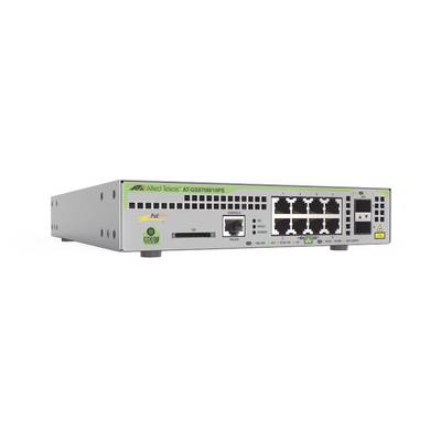 Switch Allied Telesis PoE+ Administrable Centrecom Gs970M. Capa 3 De 8 Puertos 10/100/1000 Mbps + 2 Sfp Gigabit – 124 W. At-Gsp70M/10Ps-R-10.