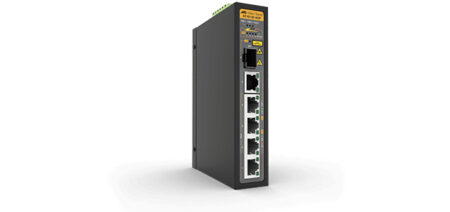 Switch Allied Telesis Industrial PoE+ No-Administrable De 5 Puertos 10/100/1000 Mbps (4 Puertos Son PoE+) + 1 Puerto Sfp – 90 W. At-Is130-6Gp-80.