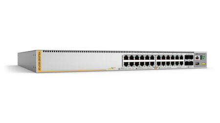 Switch Allied Telesis PoE+ Stackeable Capa 3 – 20 Puertos 10/100/1000 Mbps + 4 X 100M/1G/2.5/5G-T + 4 Puertos Sfp+ 10 G, Hasta 740 W. At-X530-28Gpxm-10