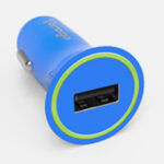 CARGADOR PARA AUTO VORAGO AU-101-V2-BL/1XUSB 2.0/10-24V/COLOR AZUL
