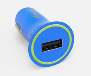CARGADOR PARA AUTO VORAGO AU-101-V2-BL/1XUSB 2.0/10-24V/COLOR AZUL
