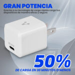 Cargador De Pared Vorago Au-250-V2 USB Tipo-C/20W/5V/Carga Rapida/Blanco