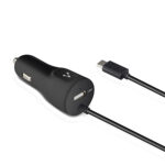 CARGADOR PARA AUTO VORAGO AU-303 1XUSB 2.0 + CABLE MICRO USB 2.4 AMP